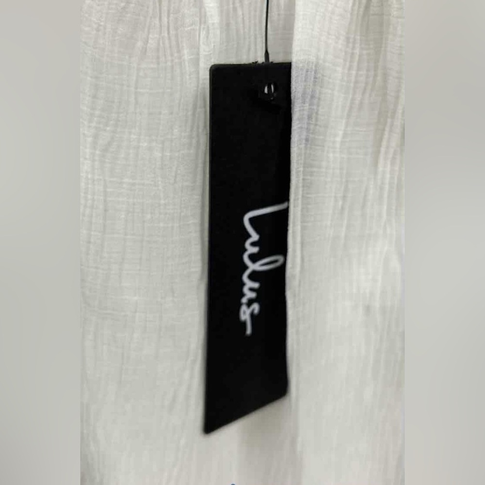 NWT Lulu's White Ruffled Mini Dress - Picture 9 of 10